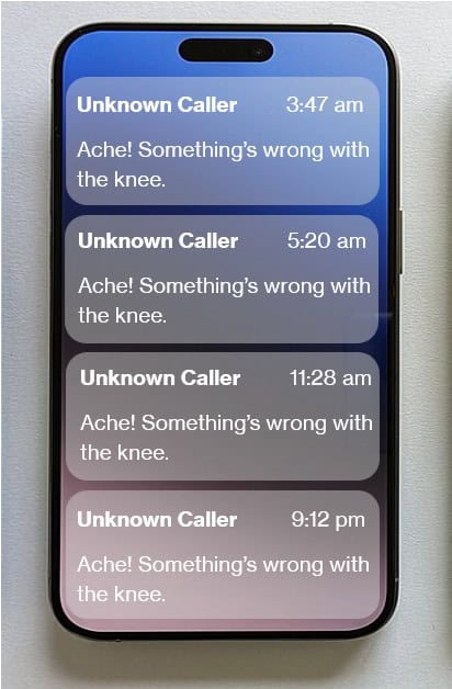 insidious pain pain notification, unknown source, sensitizing