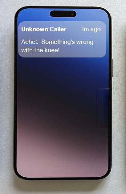 insidious pain pain notification, unknown source