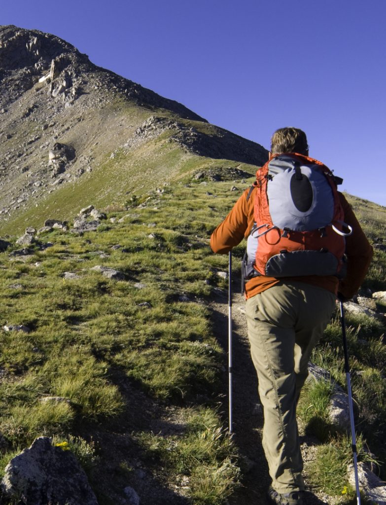 hike up steep trail